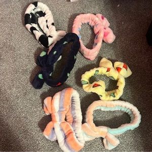 mix of 5 skincare head bands